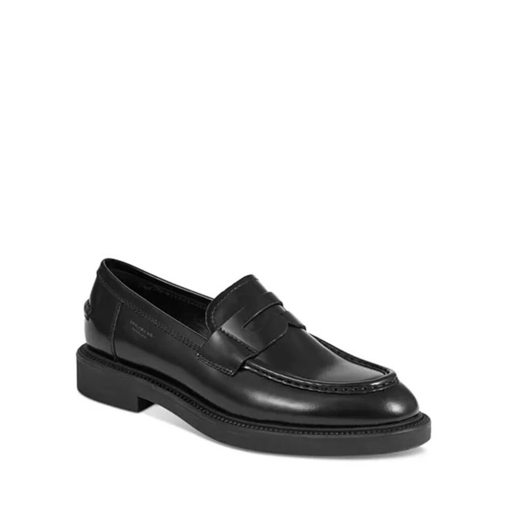Vagabond Alex Moc Toe Black Leather Classic Office Penny Loafers Womens Size 8.5